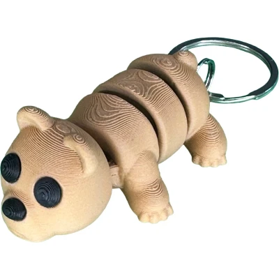 Afbeelding van Flexi Beer liggend bruin sleutelhanger 6 cm