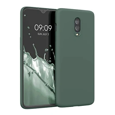 Afbeelding van kwmobile telefoonhoesje geschikt voor OnePlus 6T Hoesje smartphone Back cover in dennengroen