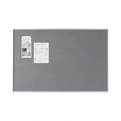 Afbeelding van Bi Office Viltbord New Generation, prikbord met aluminium frame, 90 x 60 cm, grijs
