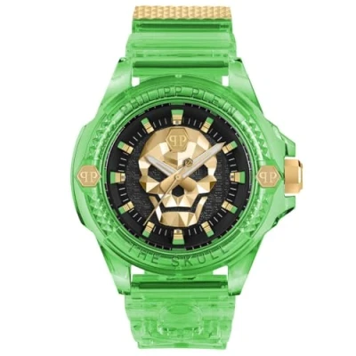 Afbeelding van Philipp Plein The $Kull Scuba Duba Edition PWWAA0924 Horloge Kunststof Groen Ø 44 mm