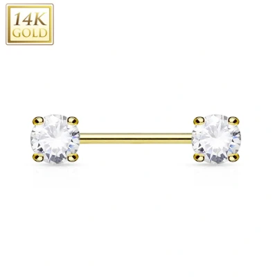 Afbeelding van 14kt goud tepelpiercing