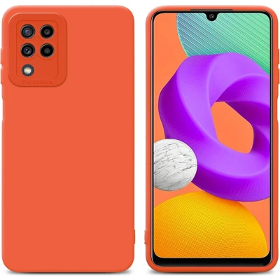 Afbeelding van Cadorabo Hoesje geschikt voor Samsung Galaxy M22 / M32 4G in FLUID ORANJE Beschermhoes TPU silicone Cover Case