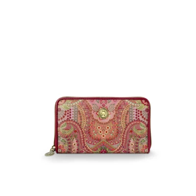 Afbeelding van Pip Studio Willow Portomonee Dames Jabali Rood 18x3x11cm