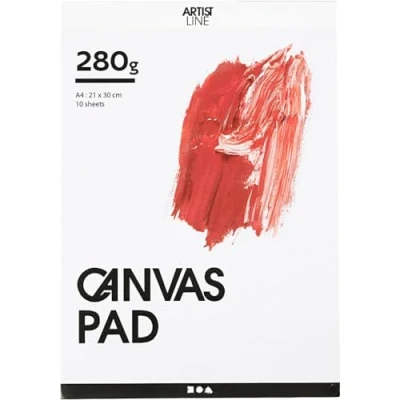 Afbeelding van Creativ Company Canvas Blok Wit A4 280gr, 10 Vellen