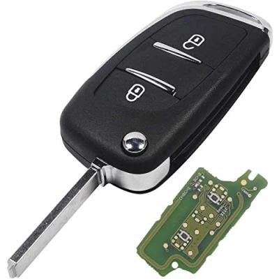 Afbeelding van ProPlip Elektronische volledige sleutel 2 toetsen Citroen Picasso C2 C3 C4 C5 C6 Peugeot 206 207 307 308 408 433MHz ce0536