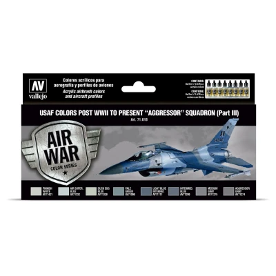 Afbeelding van Model Air War USAF colors post WWII to present Aggressor Squadron Part III 8 kleuren 17ml VAL 71618