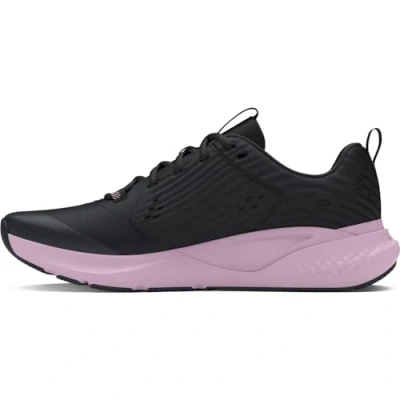 Afbeelding van Under Armour UA W Charged Commit TR 4, Sneakers dames, Black/Purple Ace/Metallic Black, 37.5 EU