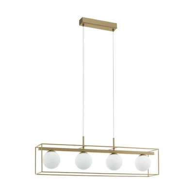 Afbeelding van EGLO hanglamp Vallaspra champagnekleur/wit