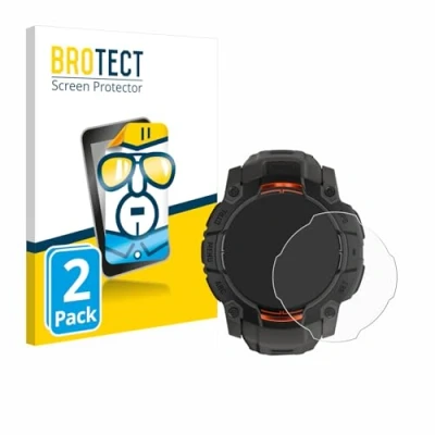 Afbeelding van BROTECT (2 Stuks) Schermbeschermer voor Garmin Instinct 3 Solar (50 mm) Screen Protector Transparant