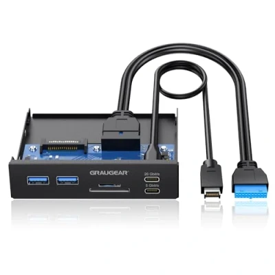 Afbeelding van GrauGear G MP01CR USB 3.0 hub 6 poorten Zwart