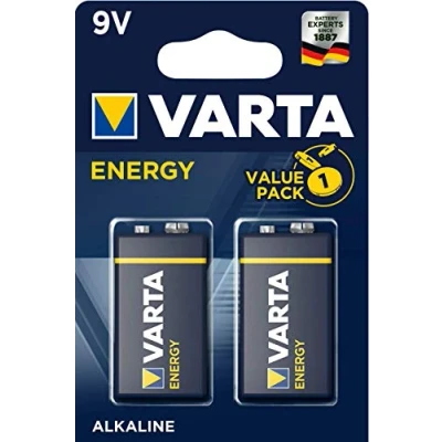 Afbeelding van Varta Energy alkaline batterij, E Block, 6LR61, 9V, 2 pack