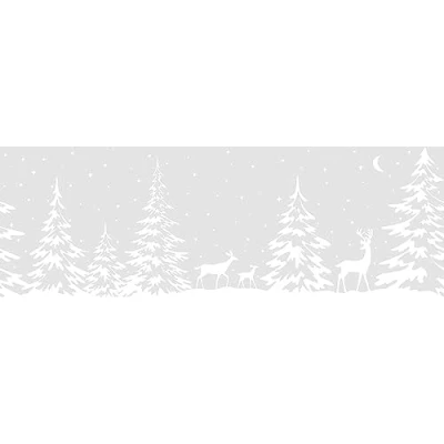 Afbeelding van d c fix Vensterafbeeldingen White Forest statisch zelfklevend en herbruikbaar Kerstmis raamdecoratie voor binnen, kerstdecoratie sticker raamfolie winterdecoratie winterlandschap bos 20 x 150 cm