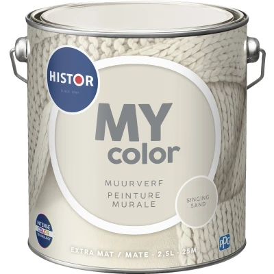 Afbeelding van Histor MY color Muurverf Extra Mat Singing Sand 2,5 liter