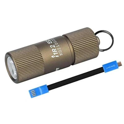 Afbeelding van OLIGHT I1R II Mini led zaklamp, sleutelhanger, 150 lumen, voor oplaadbare EOS kleine waterdicht IPX8 outdoor, camping, wandelen, met USB kabel (Desert Tan)