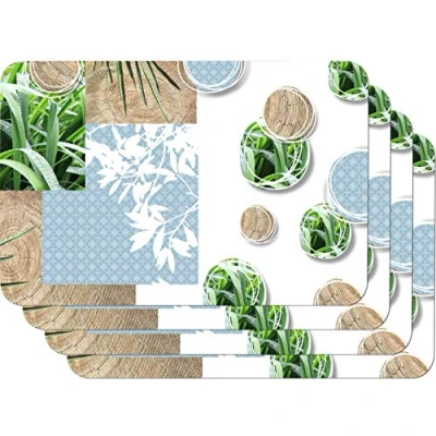 Afbeelding van Venilia Placemat Fresh Nature, 45 x 30 cm, 4 stuks, antislip, hittebestendig, van polypropyleen, 59106