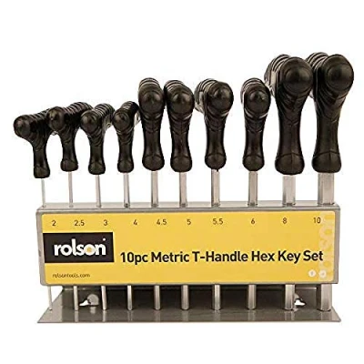 Afbeelding van Rolson 40320 10st T handvat Hex Key Set