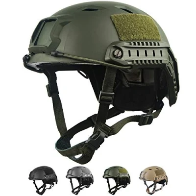 Afbeelding van LOOGU Fast BJ Tactische helm met pads en zijrails, valhelm voor vrije tijd, outdoor, paintball, vechthelm