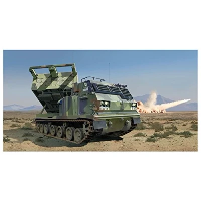 Afbeelding van Trumpeter 751049 Multiple Launch Rocket System US 1/35 M270/A1 raketwers modelbouwset, verschillende