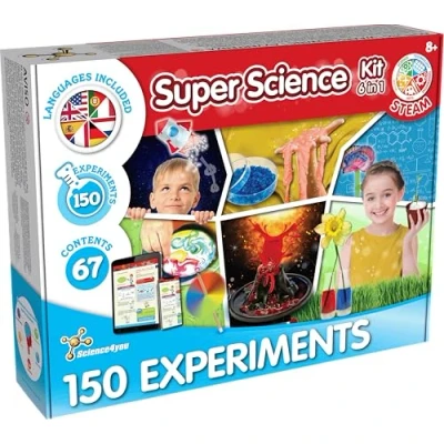 Afbeelding van Science4you Super Science Kit voor Kinderen +8 Jaar 150 Experimenten Kinderen: Vulkanen Chemisch Laboratorium, Wetenschappelijk en Educatieve Spellen 8 10