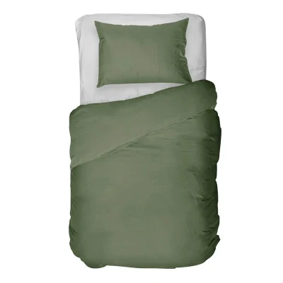 Afbeelding van Kayori dekbedovertrek Kai Washed Katoen Groen 140/200 220 + 1 sloop 140/220 (Kleur: Groen)