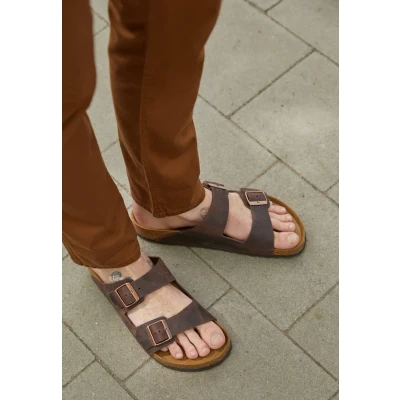 Afbeelding van Slipper Birkenstock Women Arizona Leather Regular Habana Oiled Schoenmaat 49