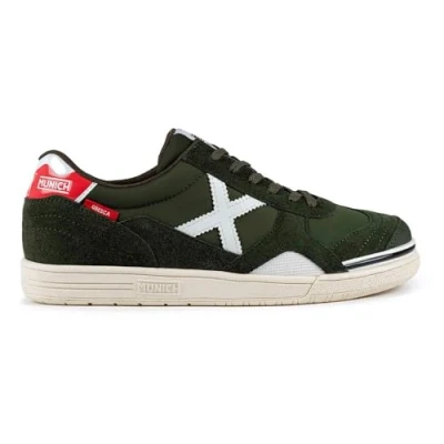 Afbeelding van Munich Gresca Sneakers laag, Heren, Maat: 40, Dark khaki Leer/ synthetisch