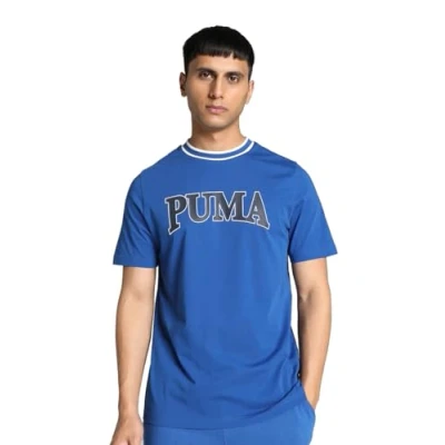 Afbeelding van Puma Squad Graphic Tshirt print, Heren, Maat: Small, Blue