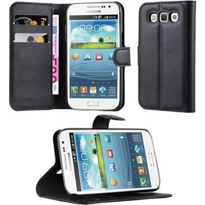Afbeelding van Cadorabo Hoesje geschikt voor Samsung Galaxy WIN in PHANTOM ZWART Beschermhoes met magnetische sluiting, standfunctie en kaartvakje Book Case Cover Etui