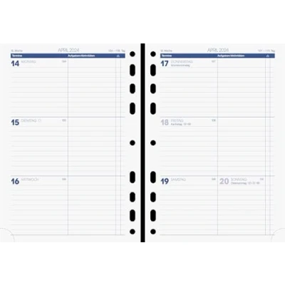 Afbeelding van BRUNNEN weekkalender BUSINESS 2024 2 pagina&#039;s = 1 week A5 wit