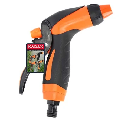 Afbeelding van KADAX Spuitpistool met anti slip handvat van kunststof ABS, reinigingsspuit, waterspuit, tuinspuit, sproeipistool, tuinsproeier (3 sproeimodi)