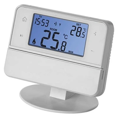 Afbeelding van Emos Draadloze kamerthermostaat met OpenTherm ondersteuning, programmeerbaar, voor verwarmingssystemen Zender+ontvanger Kamertemperatuurregelaar Opbouwmontage