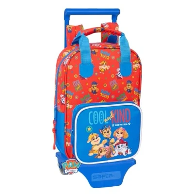 Afbeelding van Schoolrugzak met Wielen The Paw Patrol Cool Blauw Rood 20 x 28 8 cm