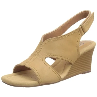 Afbeelding van Clarks Kyarra Aster Sandalen voor dames, Light Tan Lea, 41 EU