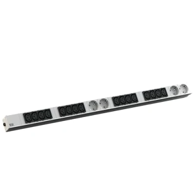 Afbeelding van BACHMANN IT PDU ALU 1HE 16x C13 4x geaard contact CEE 16A blauw