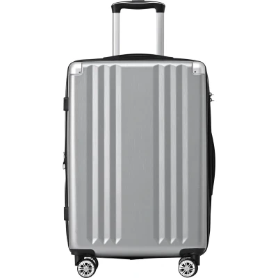 Afbeelding van Merax Hartschalen Koffer Rollkoffer Reisekoffer Handgepäck met 4 Wielen ABS TSA Slot (Silbergrau)