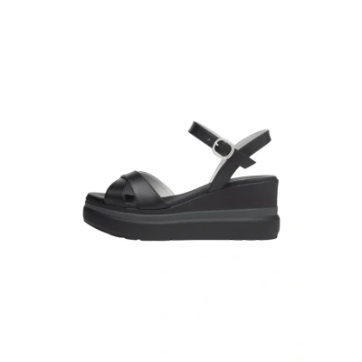 Afbeelding van Nerogiardini Sandalen met plateauzool, Dames, Maat: 36, Nero Leer