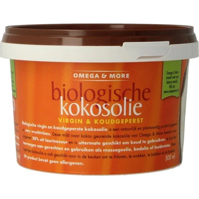 Afbeelding van Omega en More Kokosolie Extra Virgin 500 ml