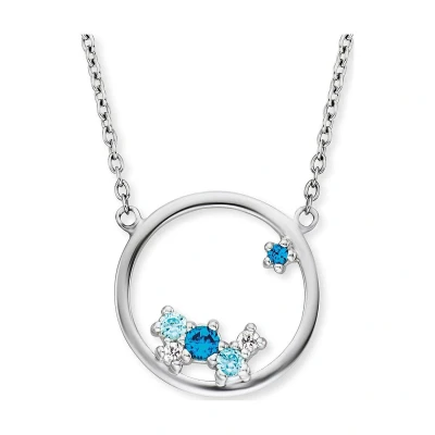 Afbeelding van Engelsrufer Dames Ketting 925 sterling zilveren Zirkonia One Size Zilver Blauww 32012671