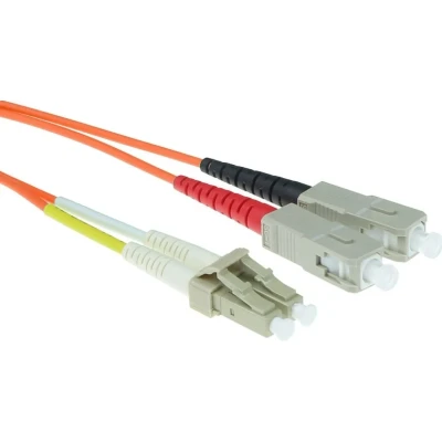 Afbeelding van ACT RL8520 Glasvezel Patchkabel Duplex LSZH LC/SC 50/125µm OM2 20 meter