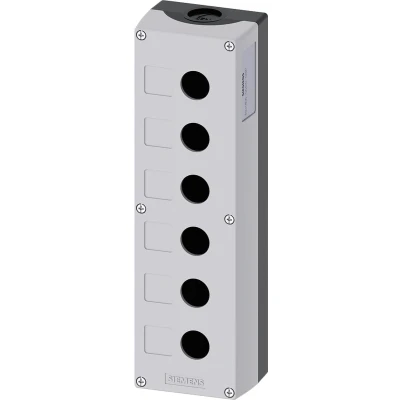 Afbeelding van Siemens 3SU1806 0AA00 0AB1 Lege behuizing 6 inbouwplaatsen (l x b h) 280 85 64 mm Grijs 1 stuk(s)