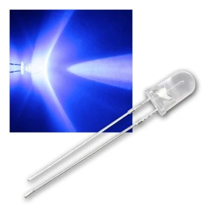 Afbeelding van world trading net 25 LED&#039;s 5 mm waterhelder blauw type &quot;WTN 12000b&quot;, lichtgevende diode, bedraad, diode lichtgevend, als component