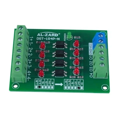 Afbeelding van optokoppelaar isolatieplaat, 4 kanaals 3,3 V naar 24 isolator SPS signaalomvormplaat, PLC signaal converter board