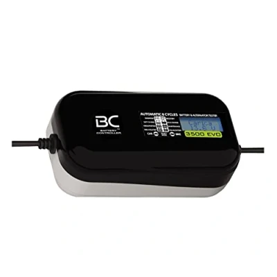 Afbeelding van BC Battery Controller 3500 EVO, digitale acculader en onderhoudslader met LCD, batterij laadsysteemtester voor alle 12 V lood zuur autoaccu&#039;s motoraccu&#039;s, 3,5 A/1 A