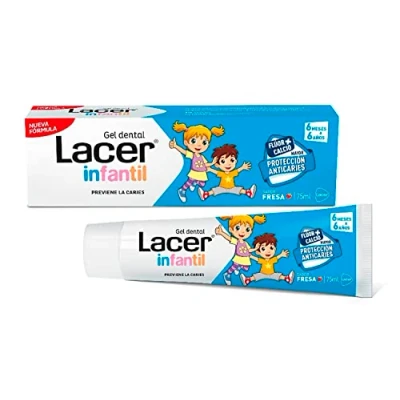 Afbeelding van Tandpasta Lacer Kinderen Aardbei (75 ml)