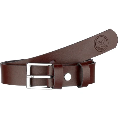 Afbeelding van Ladeheid Kinderriem Riem Jongens Broekriem Verstelbaar Leer Bruin/Logo 1 60 cm LA EL KIDS