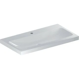 Afbeelding van Geberit iCon Light wastafel wit KeraTect (90 x 48 cm) 1 kraangat,