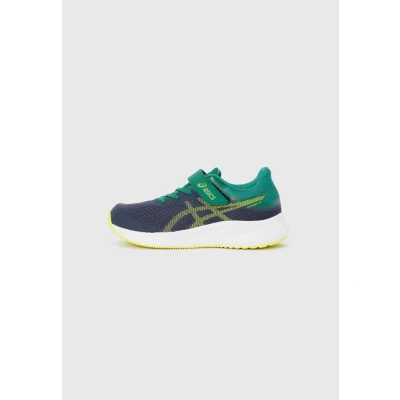 Afbeelding van Asics Patriot 13 Unisex Hardloopschoenen voor op de weg kinderen, Maat: 34.5, Midnight/citron Textiel/ synthetisch