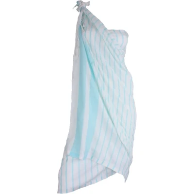 Afbeelding van Hamamdoek Aquastreeps Light Blue van Hamams own