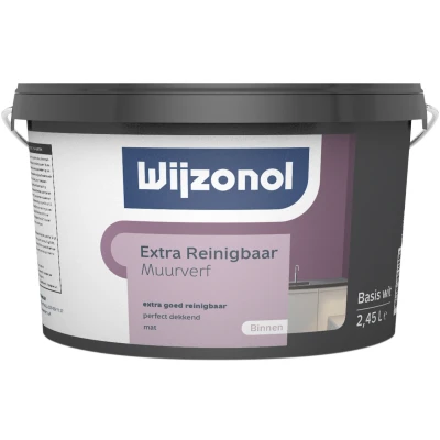 Afbeelding van Wijzonol Muurverf Extra Reinigbaar 2,5 liter Muurverven