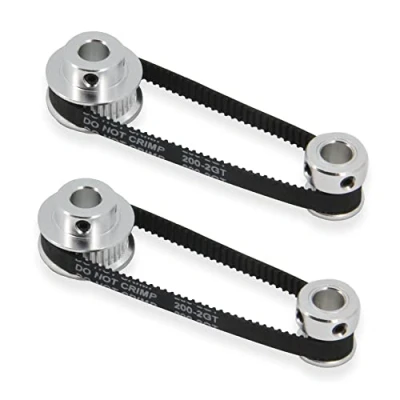 Afbeelding van Zeberoxyz 2 delige set GT2 synchroon wiel 20 &amp; 36 tanden 8 mm boring aluminium tandriemschijf met stuks lengte 200 breedte 6 riem (20 36T 8B 6), ZE058